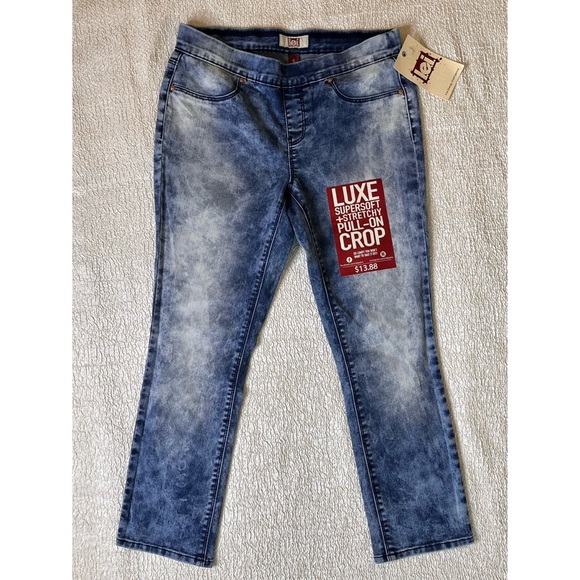 LEI Cropped Acid Wash Jeggings Size 5 NEW. - Picture 3 of 8
